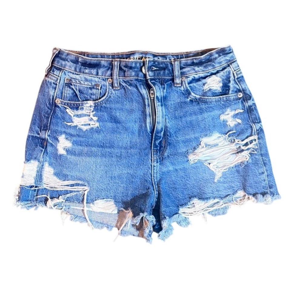 American Eagle Distressed Denim Shorts Womens 6 Blue